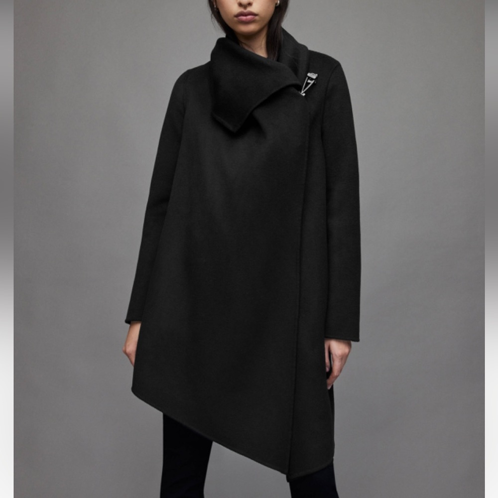 🚨Trend Alert🚨 Capes and Drapes: AllSaints Monument Eve Wool Coat